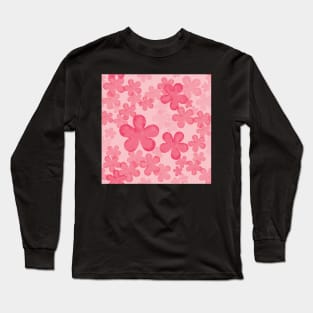 Watercolor Cherry blossom flowers Long Sleeve T-Shirt